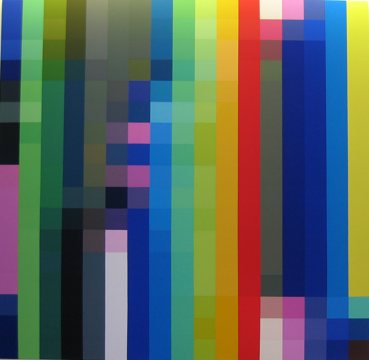   ROBERT OWEN     Spectrum Analysis #9  2004 polymer paint on linen 224 x 102 cm  