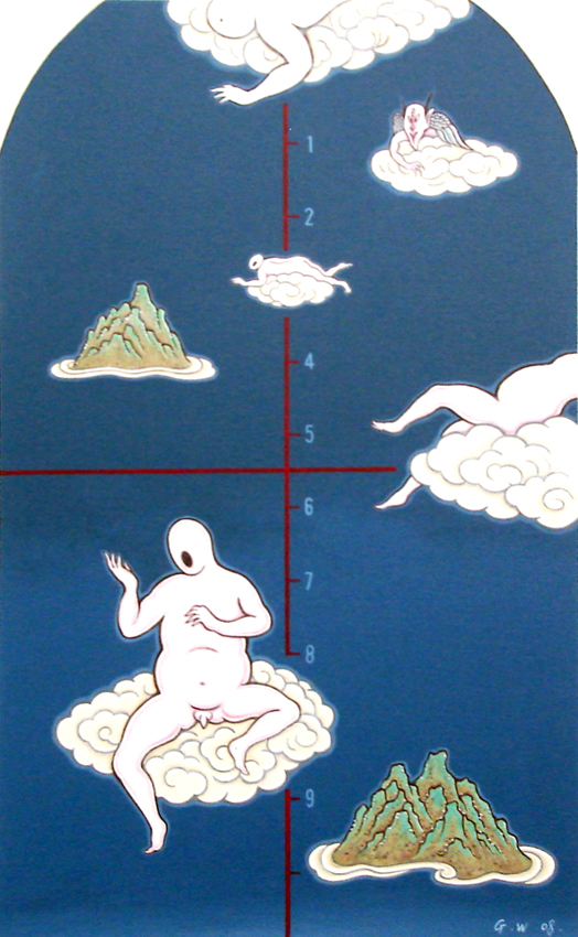   GUAN WEI     On Cloud No.1  2006 Acrylic on canvas 130 x 80 cm  