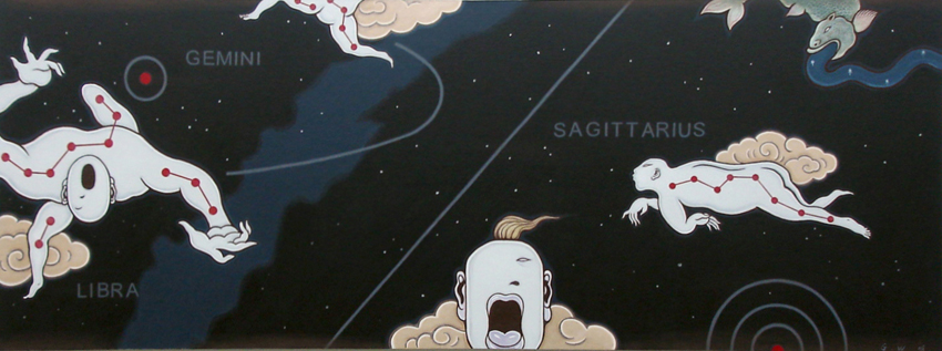   GUAN WEI     Zodiac No. 1  2008 Acrylic on canvas 80 x 220 cm  