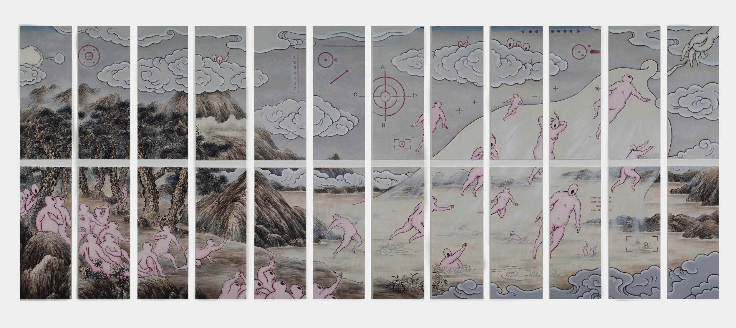   GUAN WEI    Transcendence    2007-2008   Acrylic on canvas 267 x 677 cm  