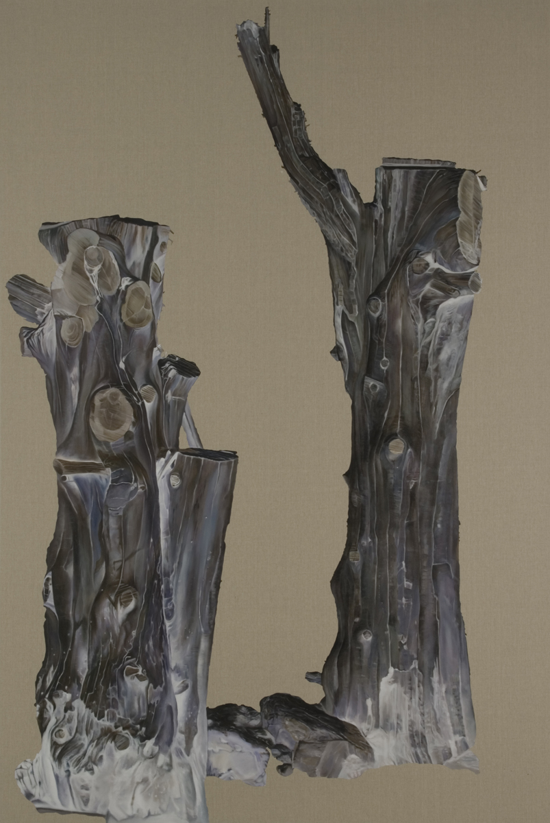   JOHN YOUNG     Crippled Tree #2  2010 Oil on linen 274 x 183 cm  