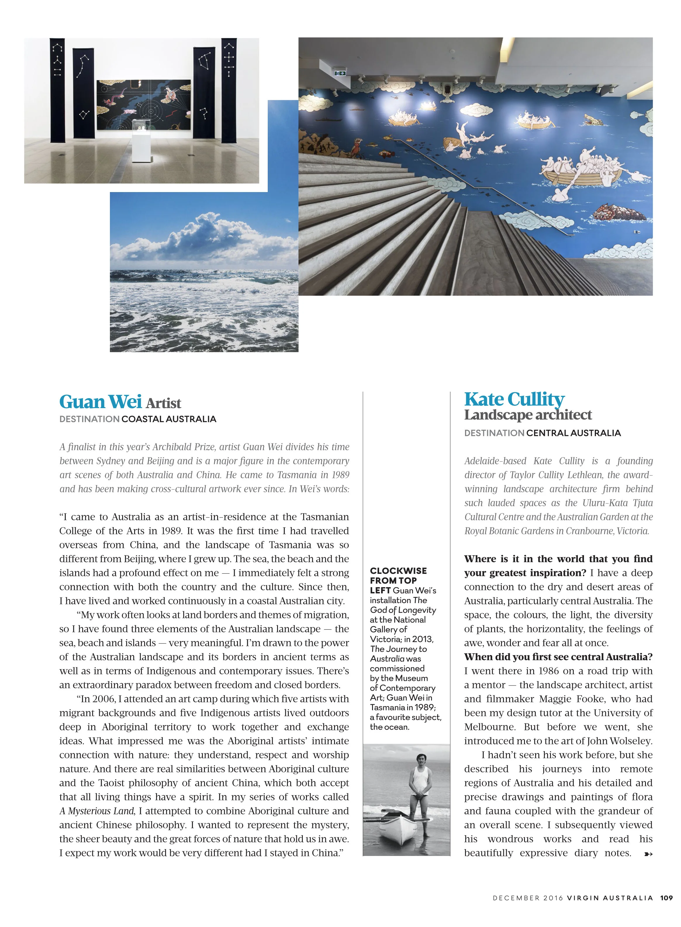 Virgin Australia Voyeur, December 2016, No. 185 , p 109.