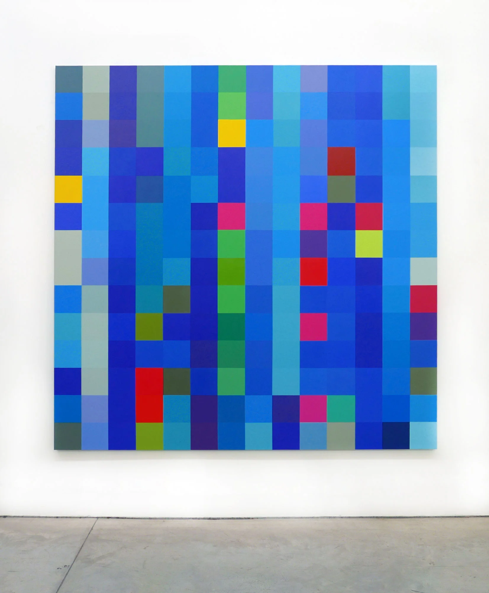 Robert Owen, Flickering Light #3 (Ocean Road), 2017, synthetic polymer paint on Belgium linen, 198 x 198 cm