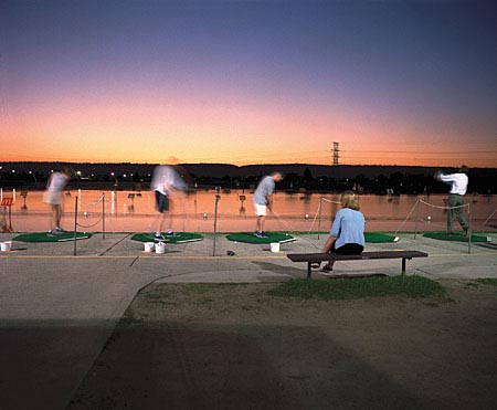   ANNE ZAHALKA   Aqua Golf  1998 Type C print 115 x 145cm 