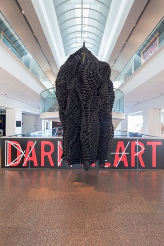   DANI MARTI   Armour 3, an heroic feat  2013–14 rope and leather 340 x 180 cm diameter 