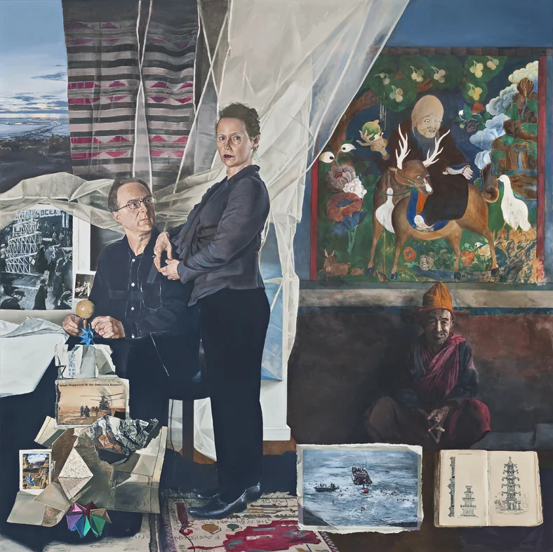 Lyndell Brown and Charles Green, An End to Suffering , 2009, oil on linen, 170 x 170cm.
