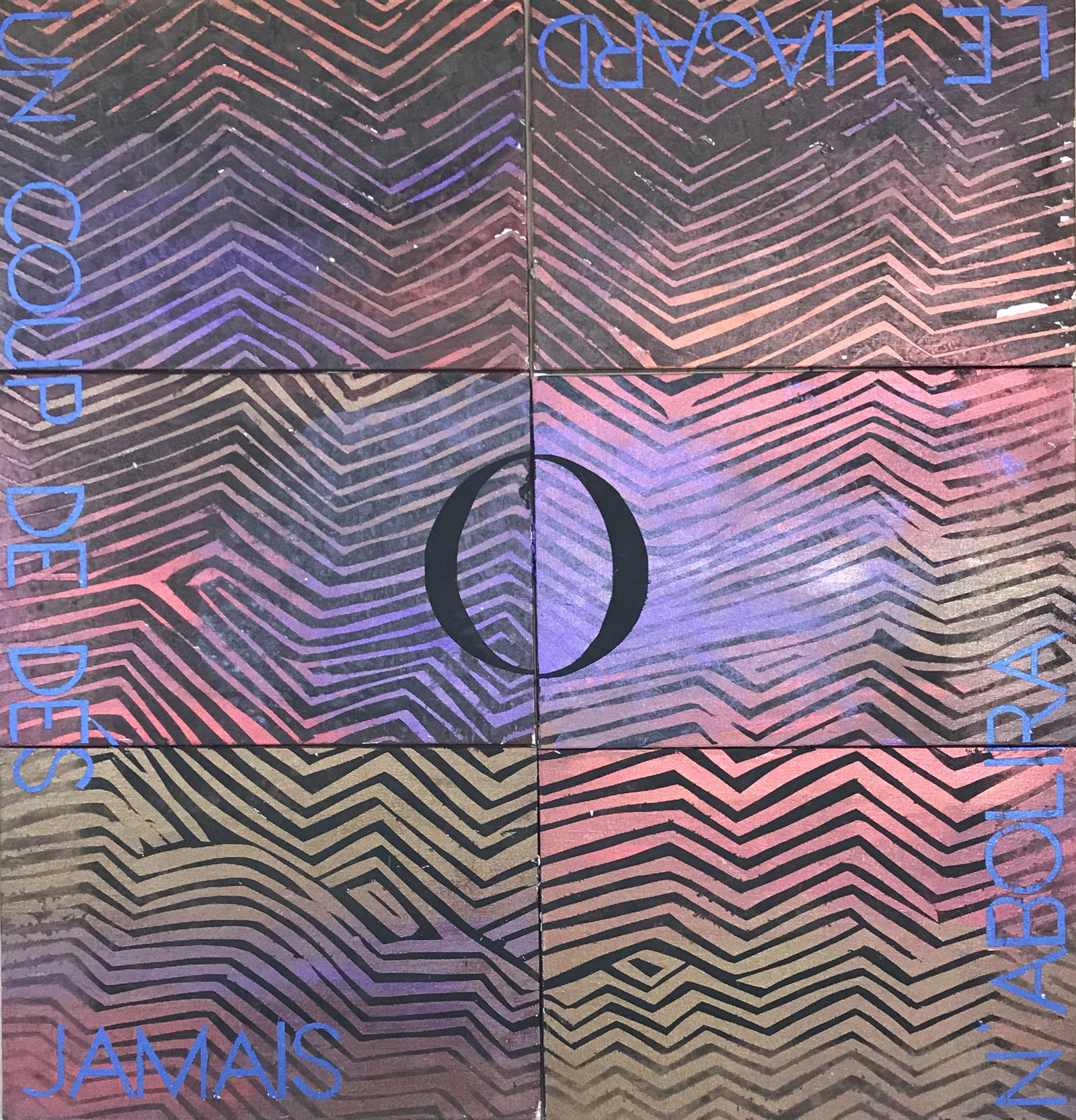  IMANTS TILLERS  Metaphysical Detail XIV  2018 synthetic polymer paint, gouache on 6 canvas boards nos. 102917-102922 71.2 x 76.2 cm 