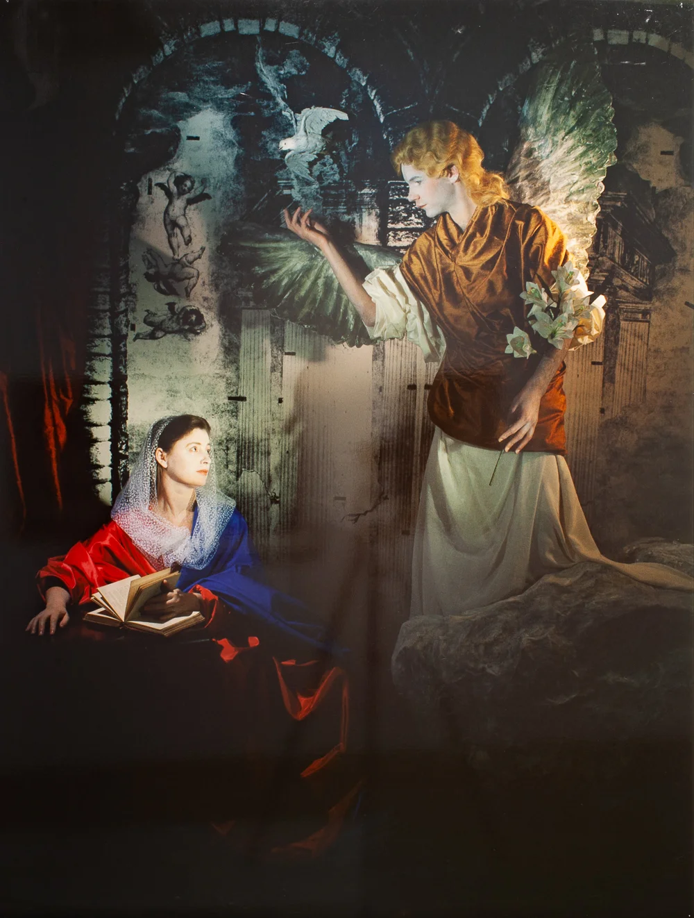 Farrell & Parkin, The Annunciation from the series Repentance, 1988, Type C Photograph, 166 x 128 cm.