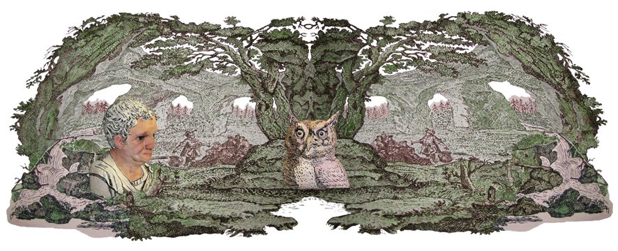   Owl Man , 2008-2011, Digital print on archival rag, 72 x 190 cm 