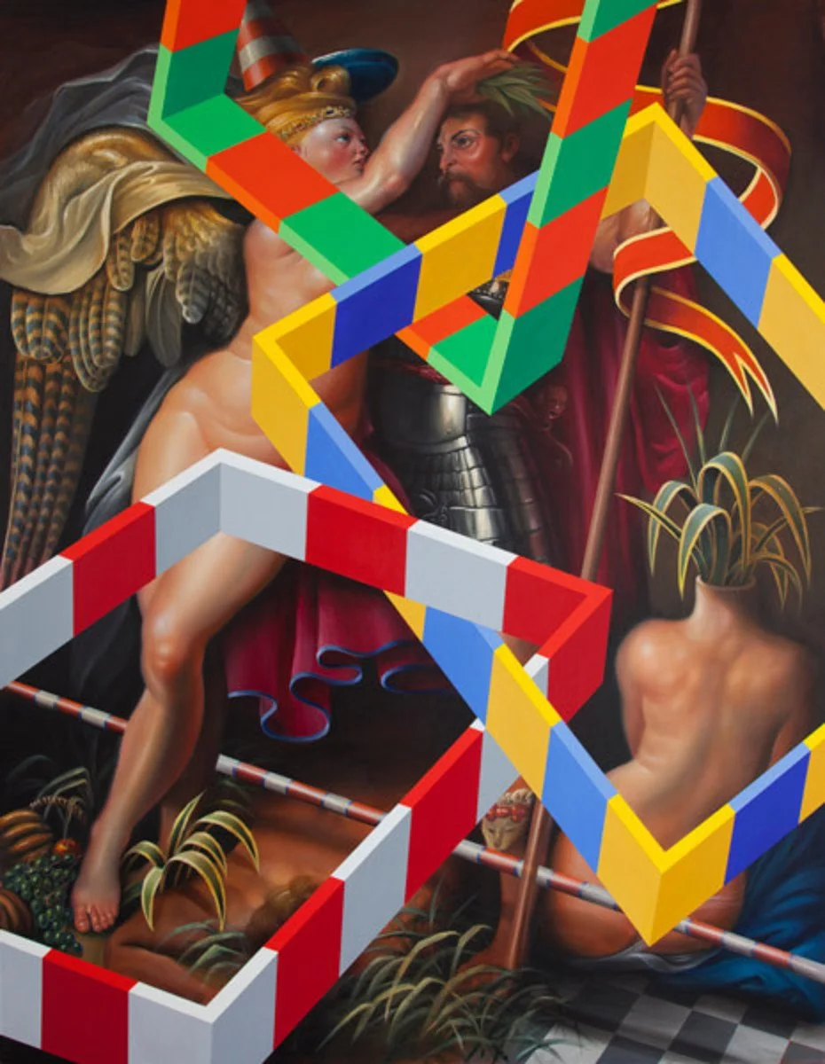 PETER DAVERINGTON Broadway , 2018 Oil and acrylic on canvas 183 x 154 cm