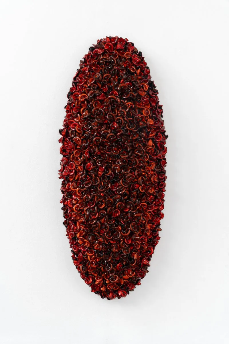 DANI MARTI Alice , 2024 Customised road reflectors 200 x 70 x 30 cm