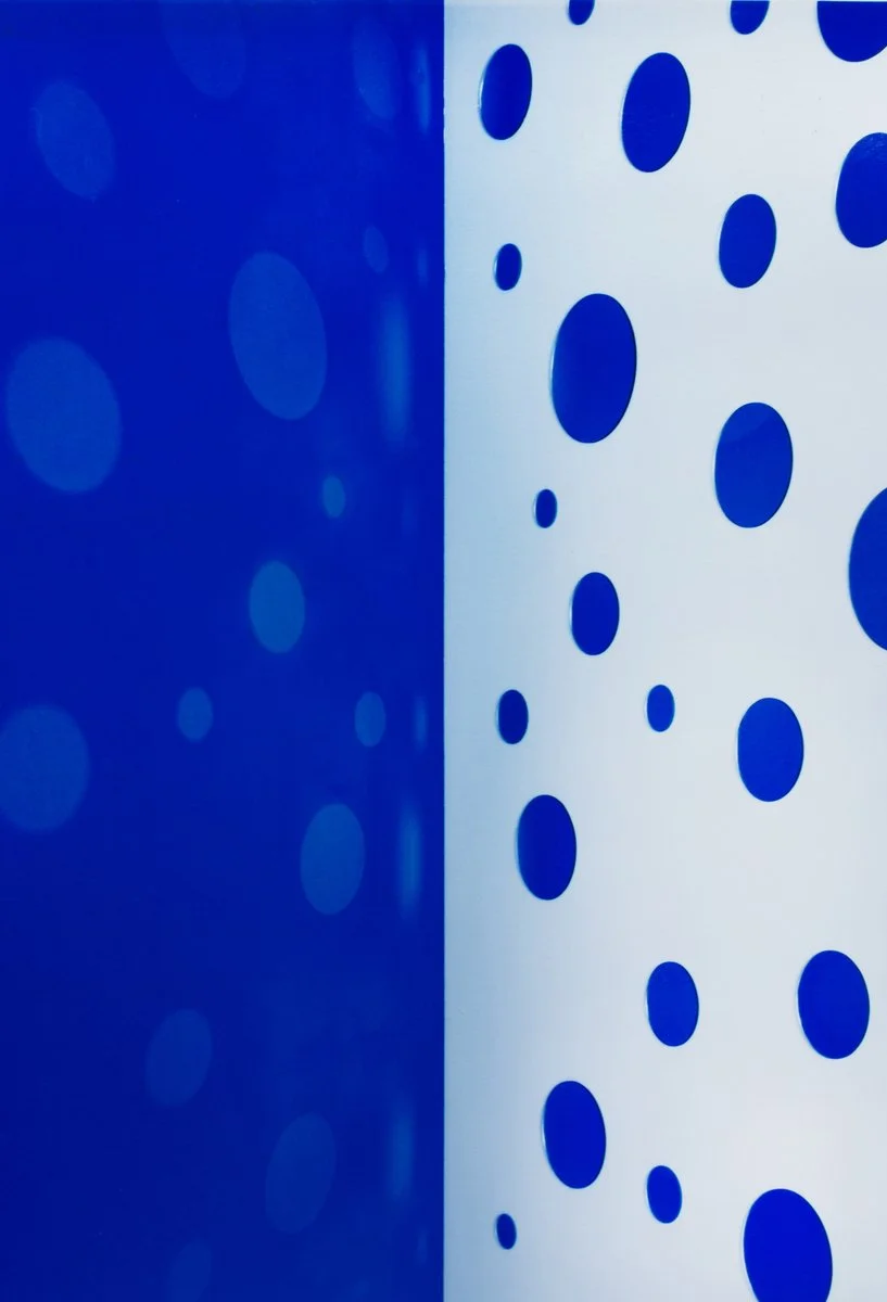   JACKY REDGATE   Light Throw (Mirrors) Fold - Blue and White , 2019 Chromogenic photograph handprinted, edition of 3 + 1 A/P 185 x 127 cm 