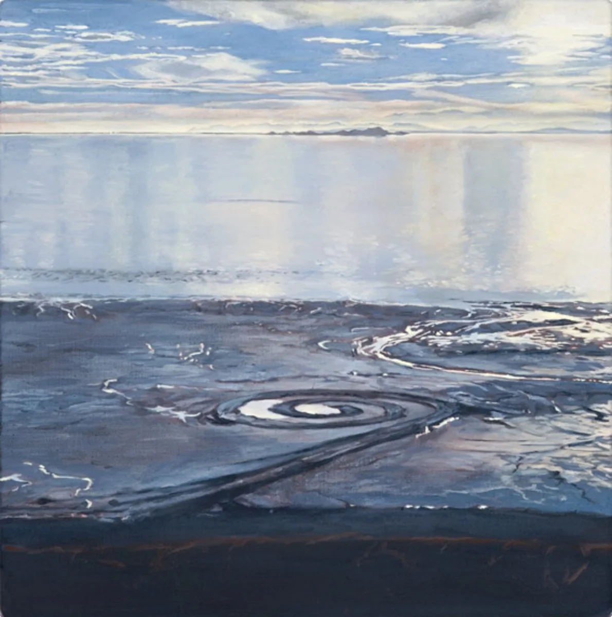   BROWN &amp; GREEN   Spiral Jetty , 2006 Oil on linen 31 x 31 cm 