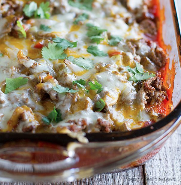 Mexican Casserole Keto Taco Bake With Eggs Beef Taco Casserole
