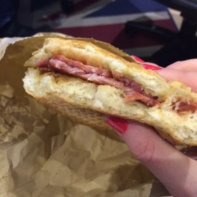 Bacon roll anyone? So delicious - why can't I get this in Berlin?! :)