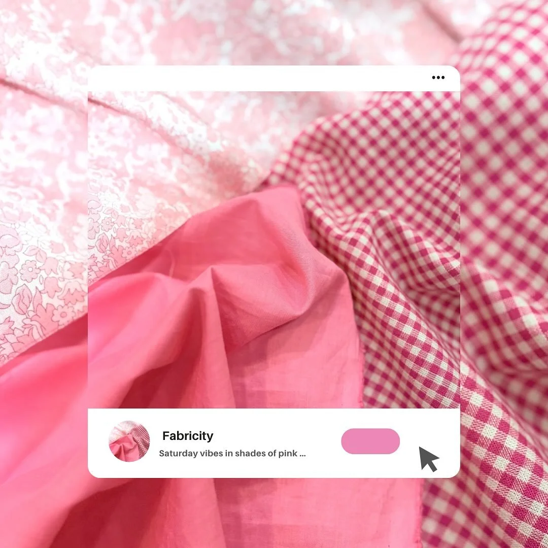 💗 Saturday vibes - in the mood for pink 💗
From top clockwise :- Liberty&rsquo;s Nell Mono in tanalawn, Merchant and Mills&rsquo; Summer Fete Gingham and Liberty&rsquo;s solid colour in tana lawn. 
.

.
#fabricitysg
#libertyfabrics 
#libertytanalawn
