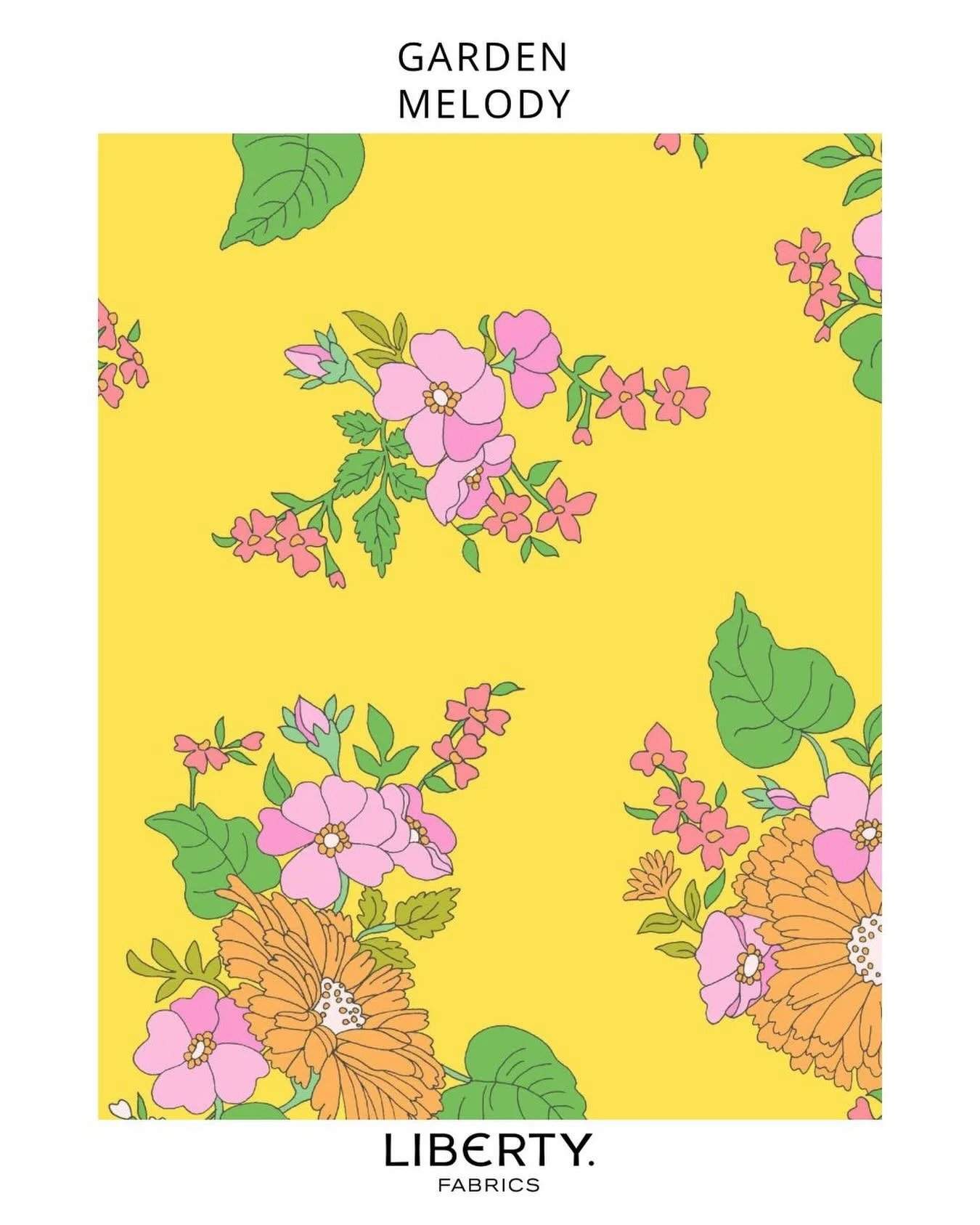 Hand-drawn with fine liner pen and coloured digitally, Tropical Sprig is a versatile, large-scale pattern that offers ample background space for vibrant bursts of colour. A dynamic arrangement of stylised floral clusters flows across the design, its 