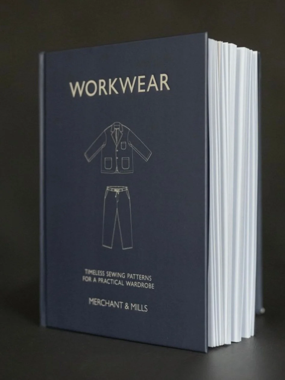 #Merchantandmills latest pattern book -  WORKWEAR presents five new complete patterns, printed full size:

A chore jacket (choose to make with a zip or button closure)
A classic shirt (choose to make a shirt or shirt dress with a shirt or grandad col