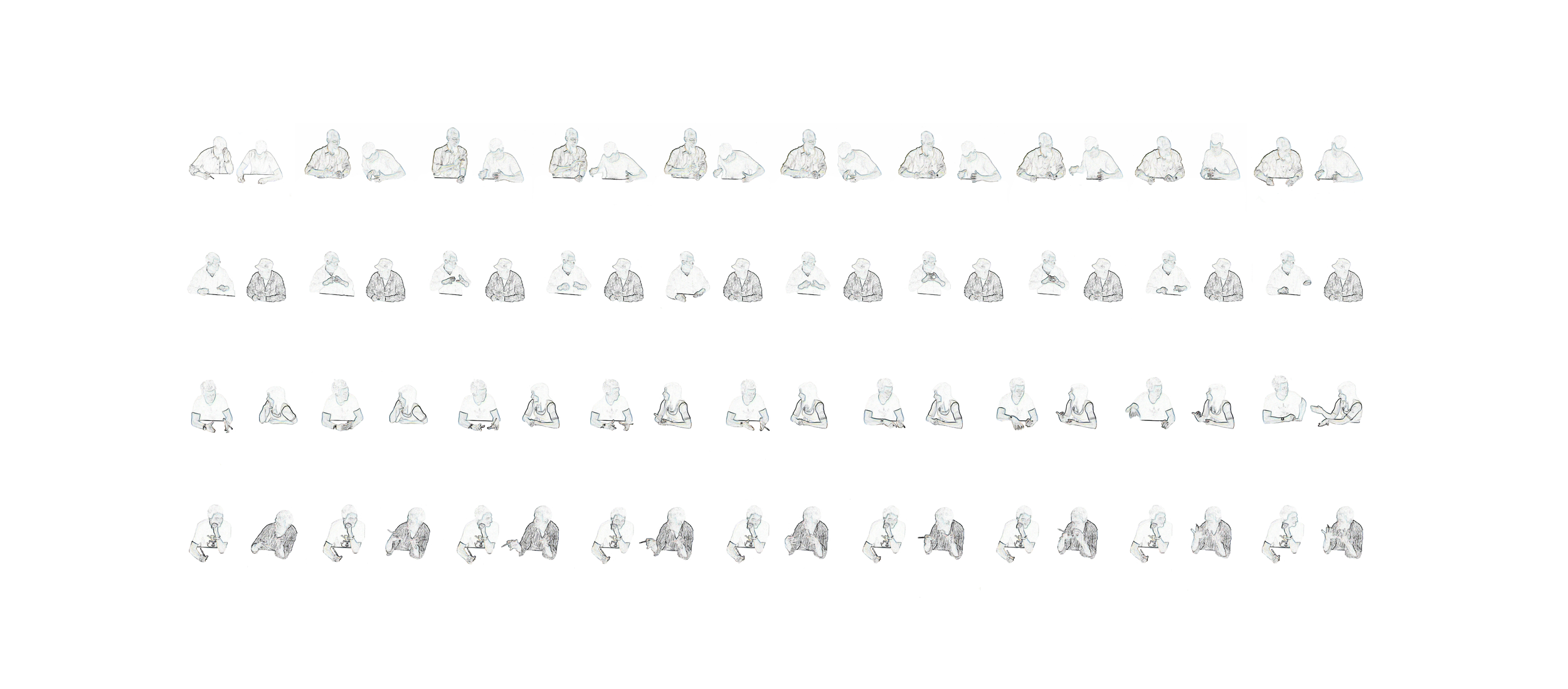 proximity 2014 Digital print (video stills, augmented and digitally assembled), 1100 x 2000mm