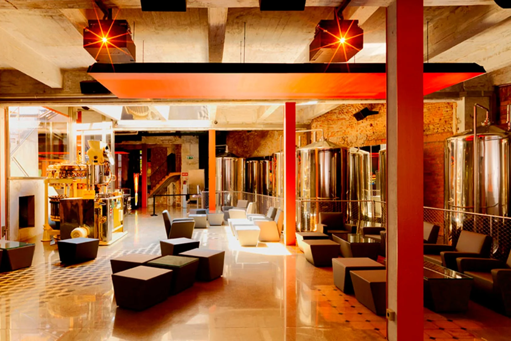 FABRICA MORRITZ Brewing fresh beer everyday in the center of Barcelona. The restaurant & “Concept Store” is really unique!