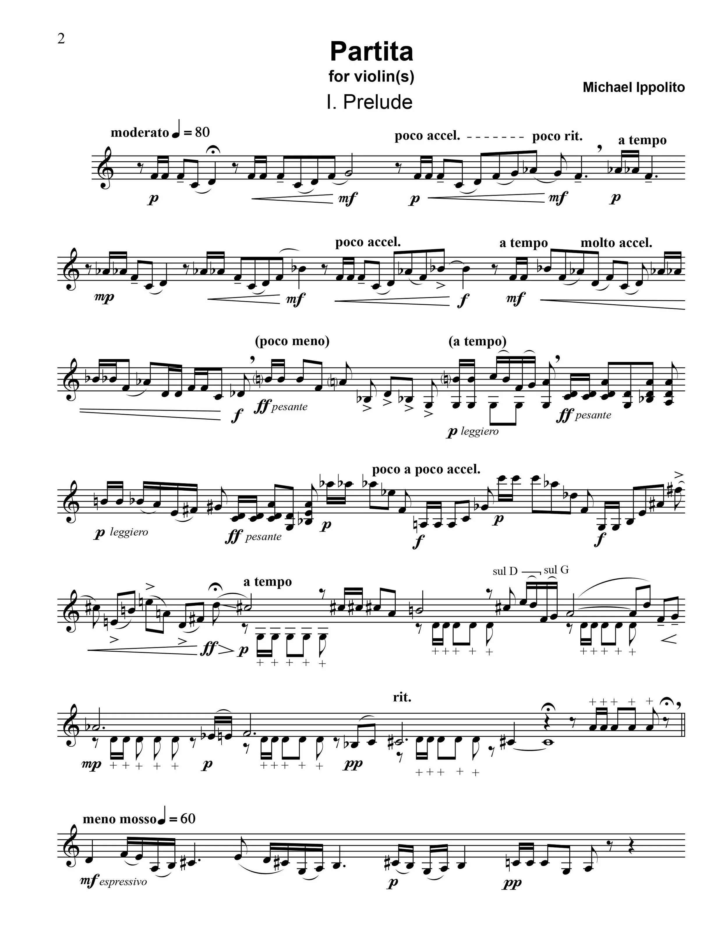 Partita for violin(s)