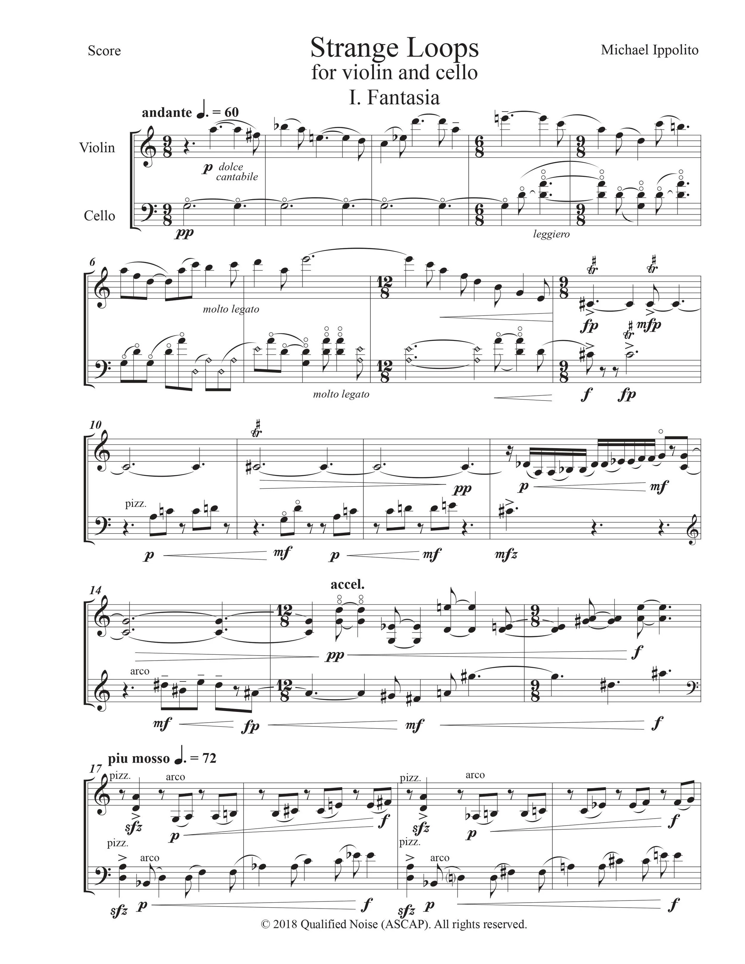 Strange Loops, for violin and cello