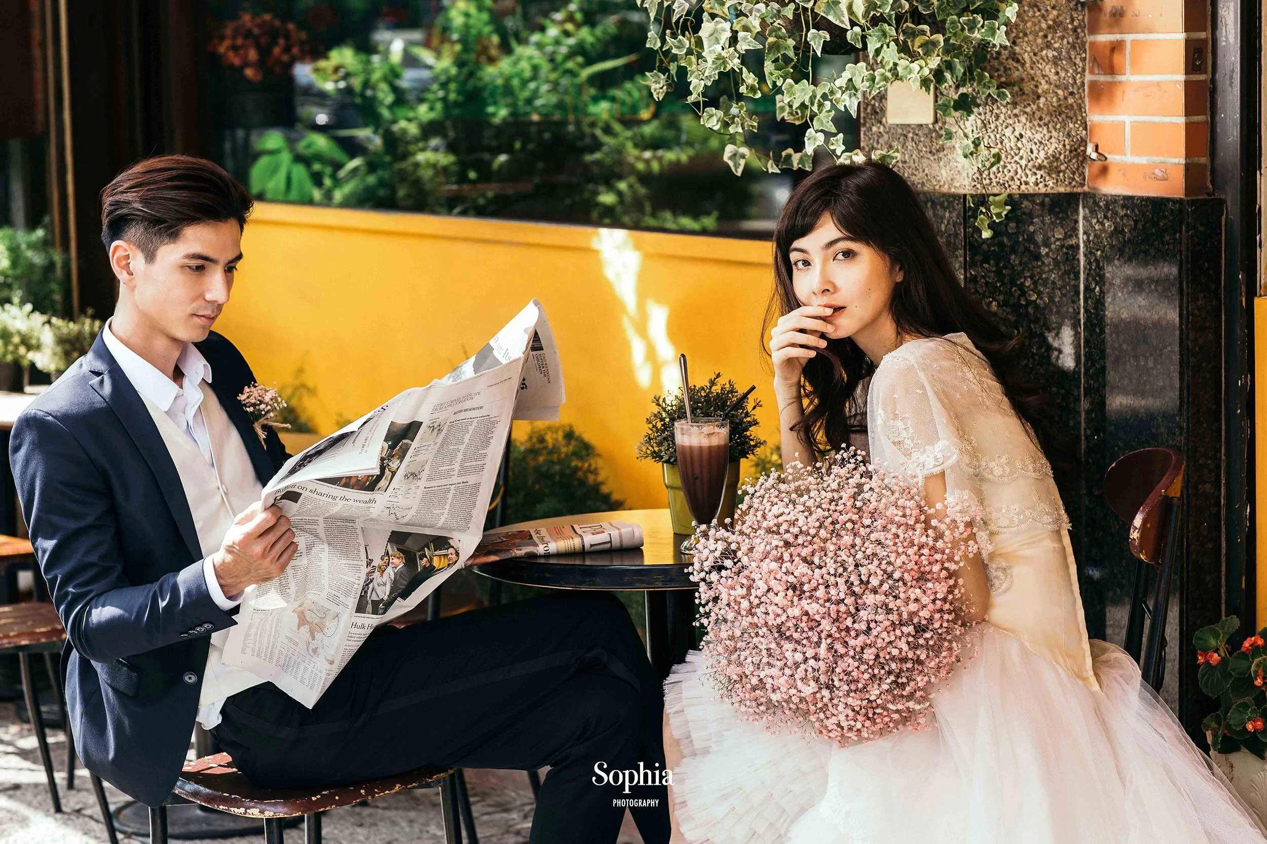  蘇菲雅婚紗-外景婚紗照-咖啡廳-淡水 