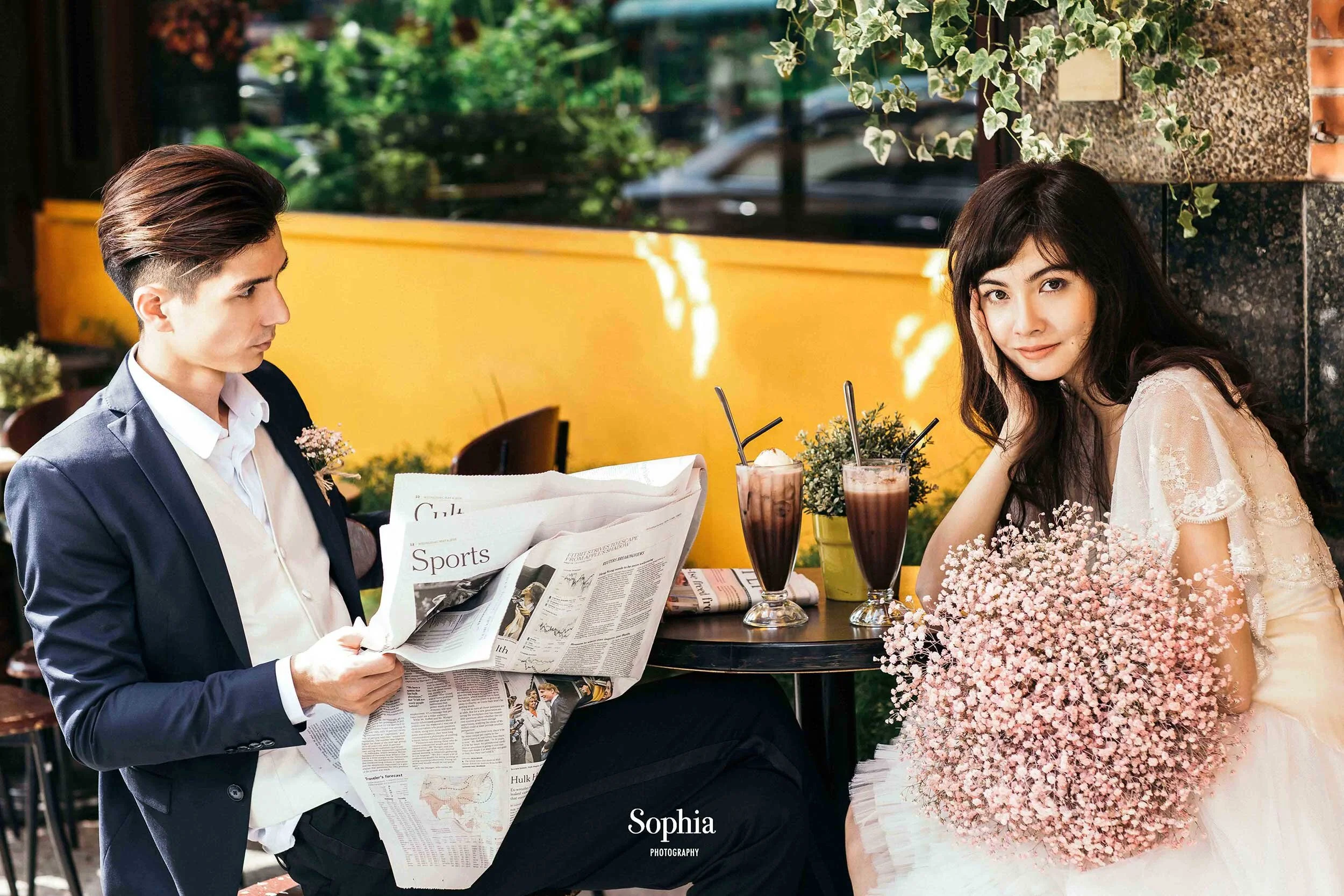  蘇菲雅婚紗-外景婚紗照-咖啡廳-淡水 