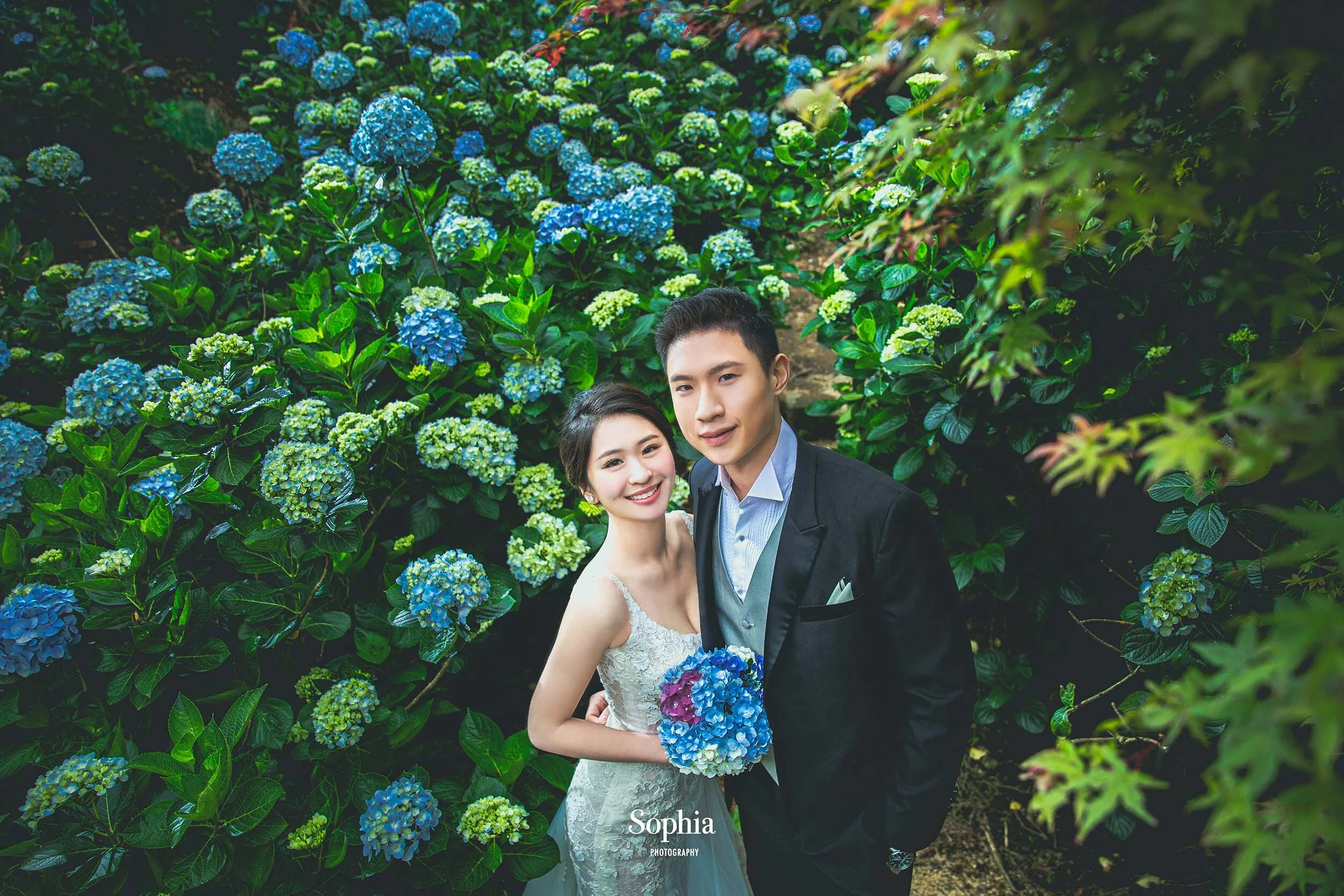  蘇菲雅婚紗-外景婚紗照-繡球花婚紗 
