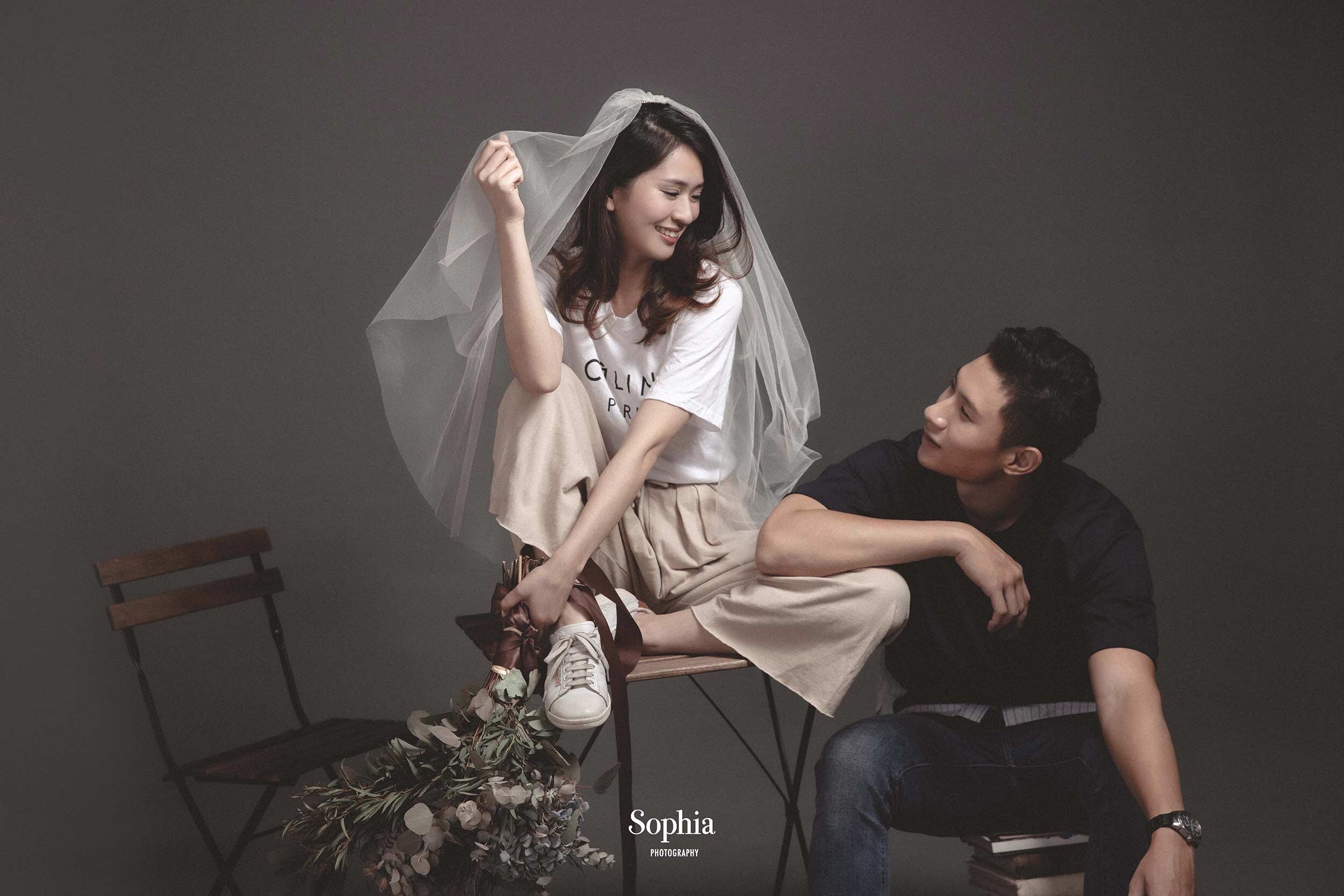  蘇菲雅婚紗-內景婚紗照-棚拍婚紗-韓式婚紗 