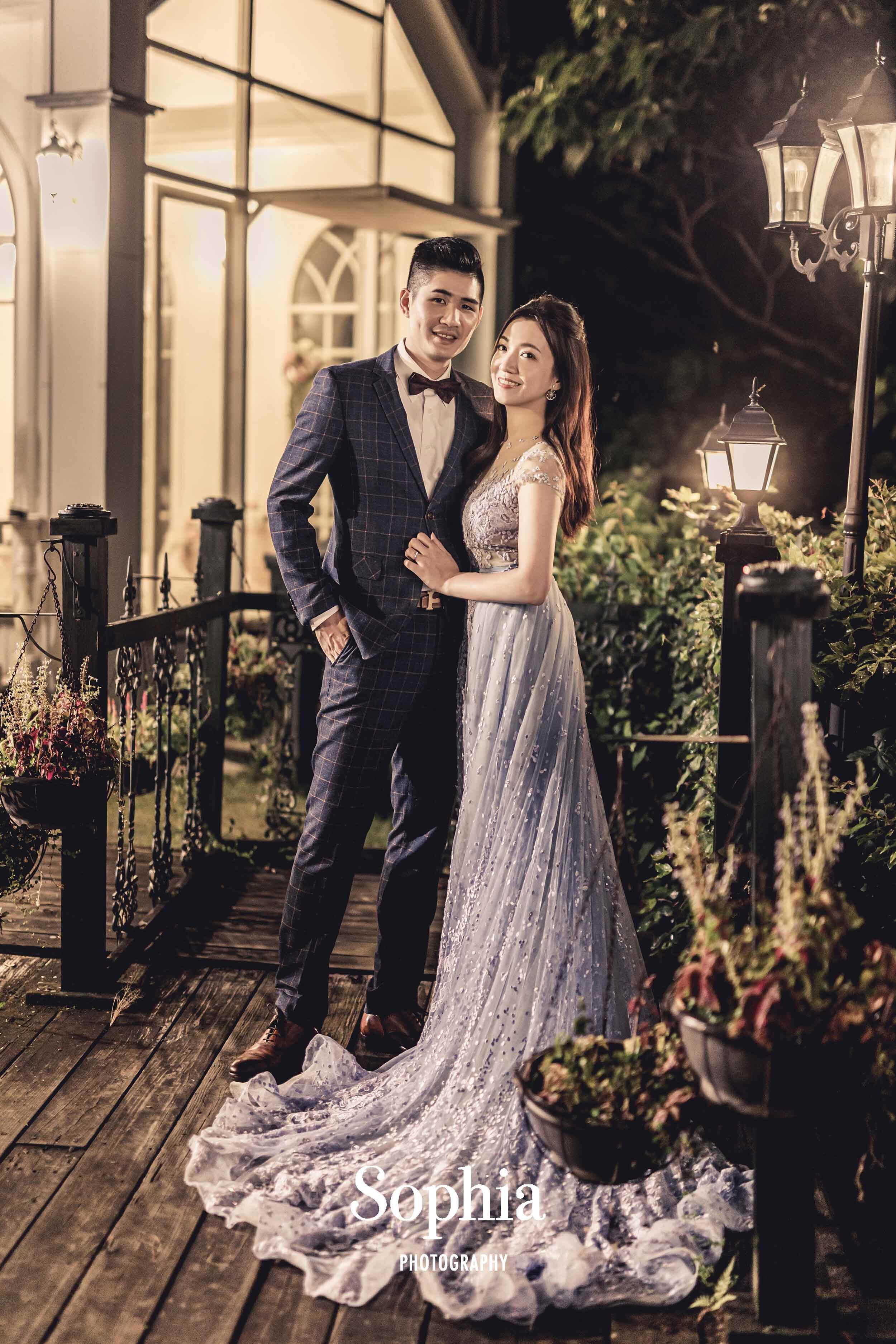  蘇菲雅婚紗-外景婚紗照-婚紗基地-華麗-夜景 