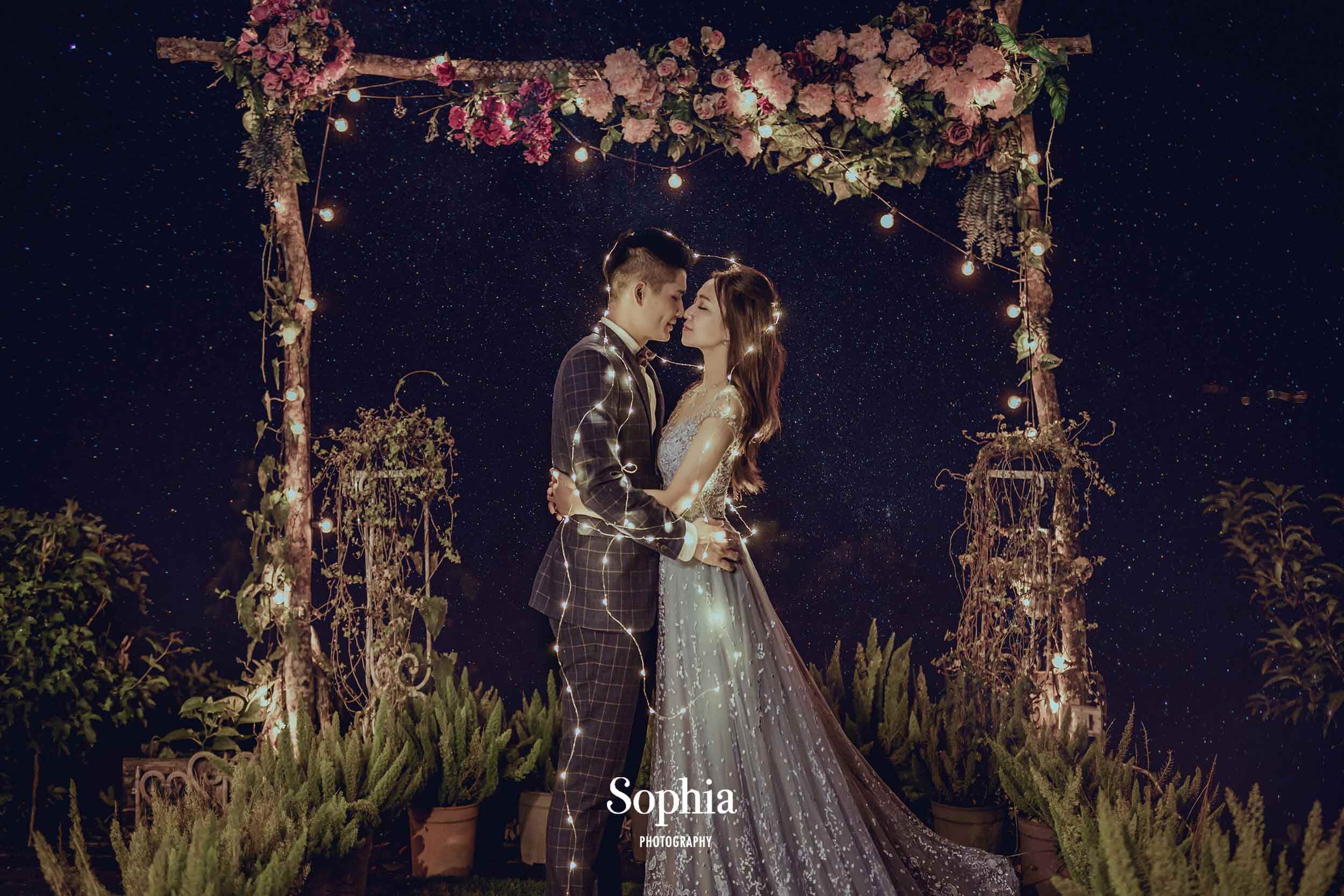  蘇菲雅婚紗-外景婚紗照-婚紗基地-華麗-夜景 