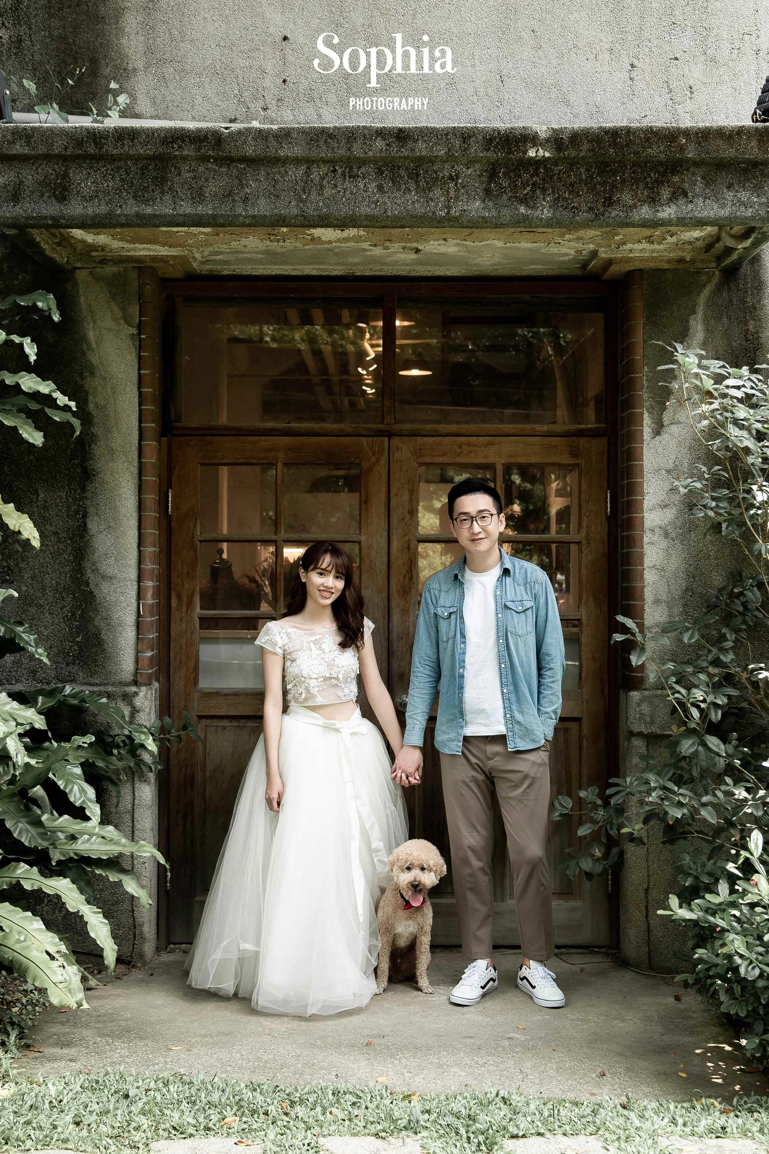  蘇菲雅婚紗-白色狂熱聯名-街景-外景-清婚紗-寵物-人像-婚紗照 
