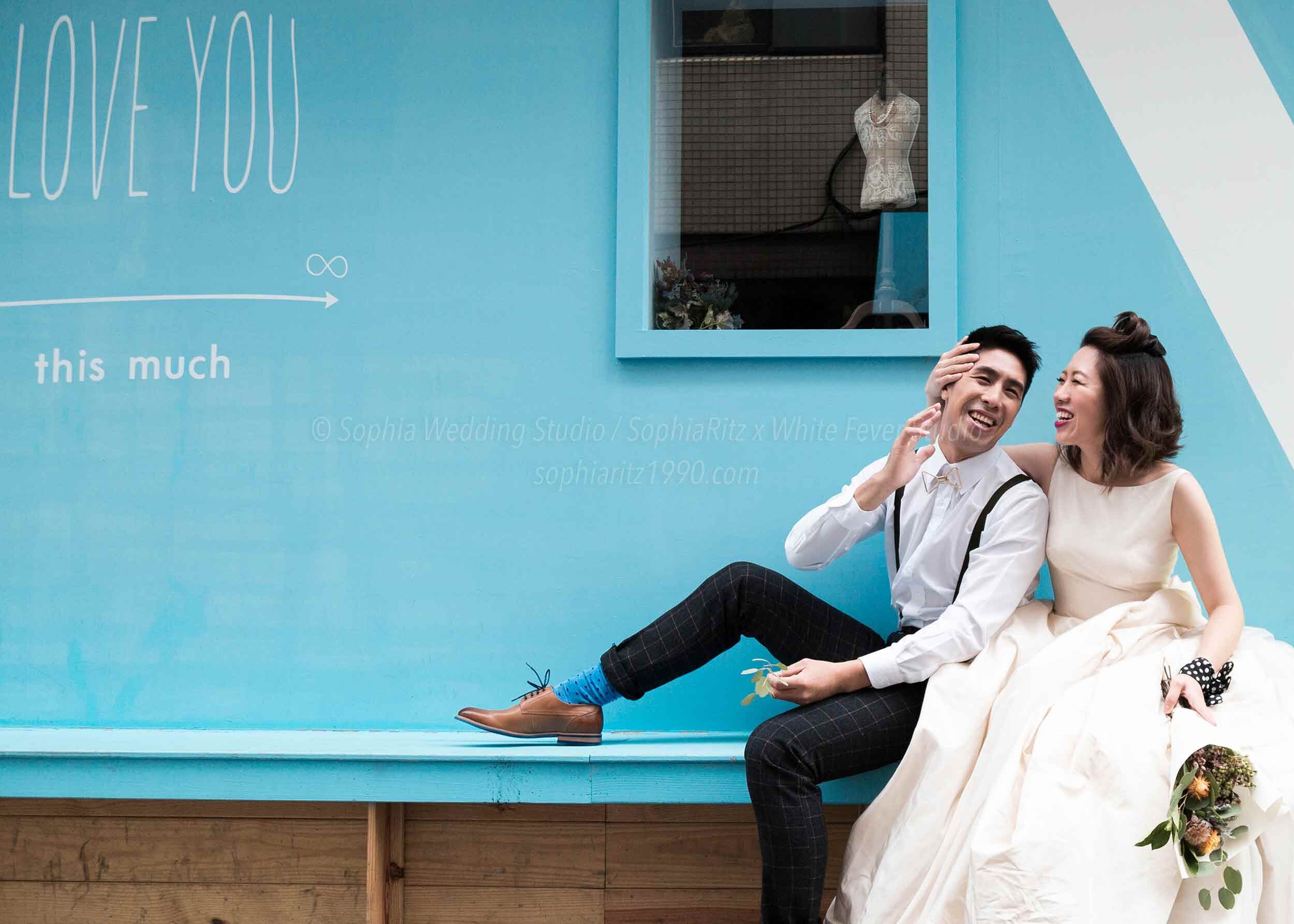  蘇菲雅婚紗-白色狂熱聯名-街景-外景-婚紗照 