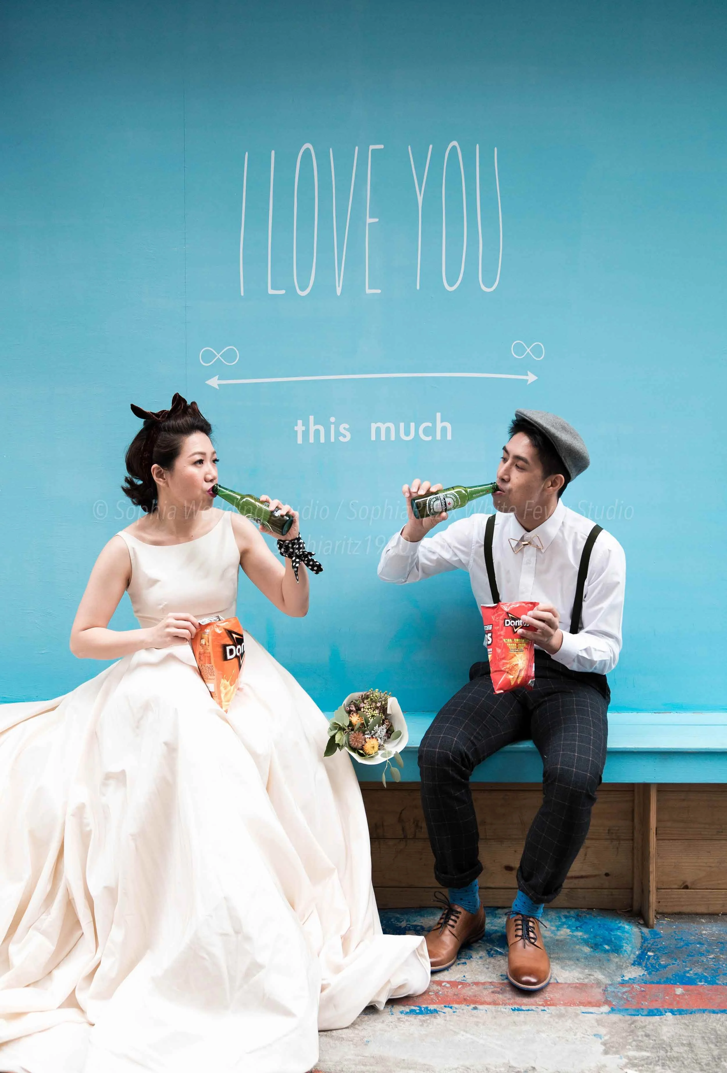  蘇菲雅婚紗-白色狂熱聯名-街景-外景-婚紗照 