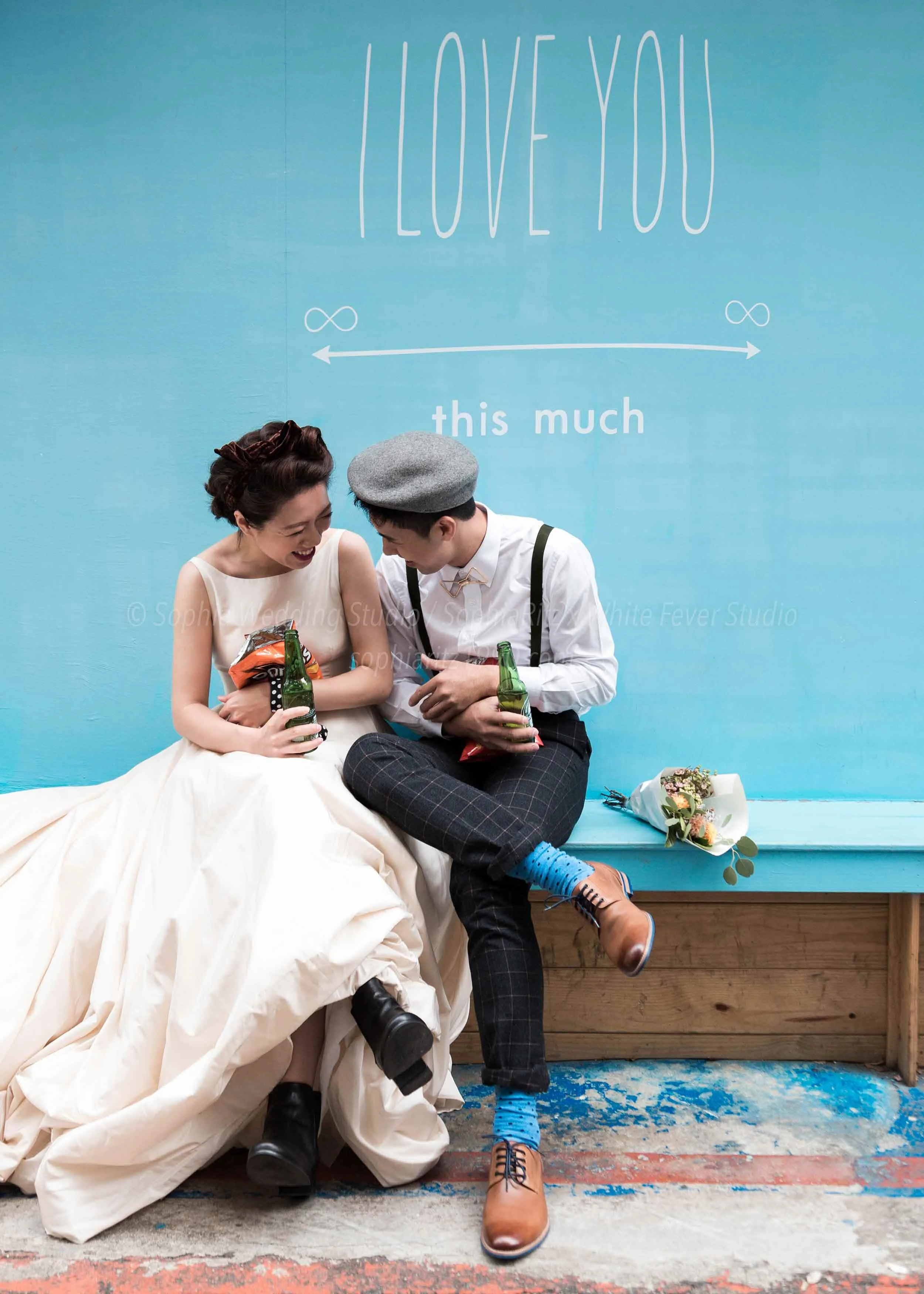  蘇菲雅婚紗-白色狂熱聯名-街景-外景-婚紗照 