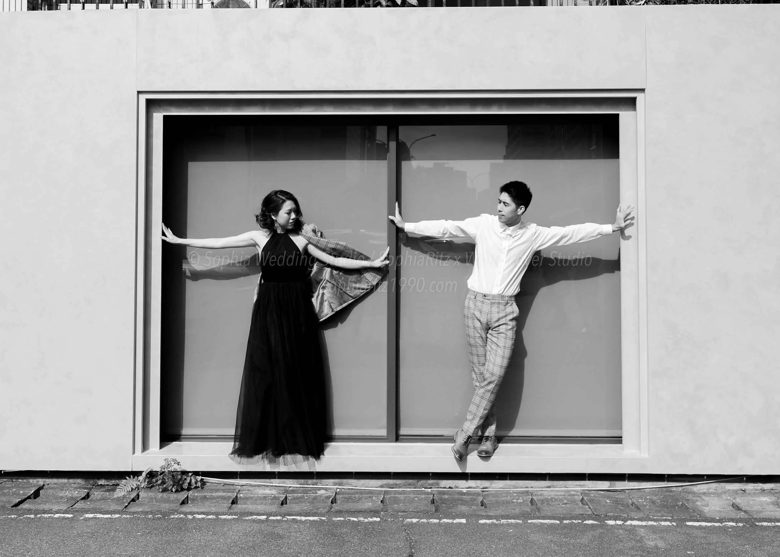  蘇菲雅婚紗-白色狂熱聯名-街景-外景-婚紗照 