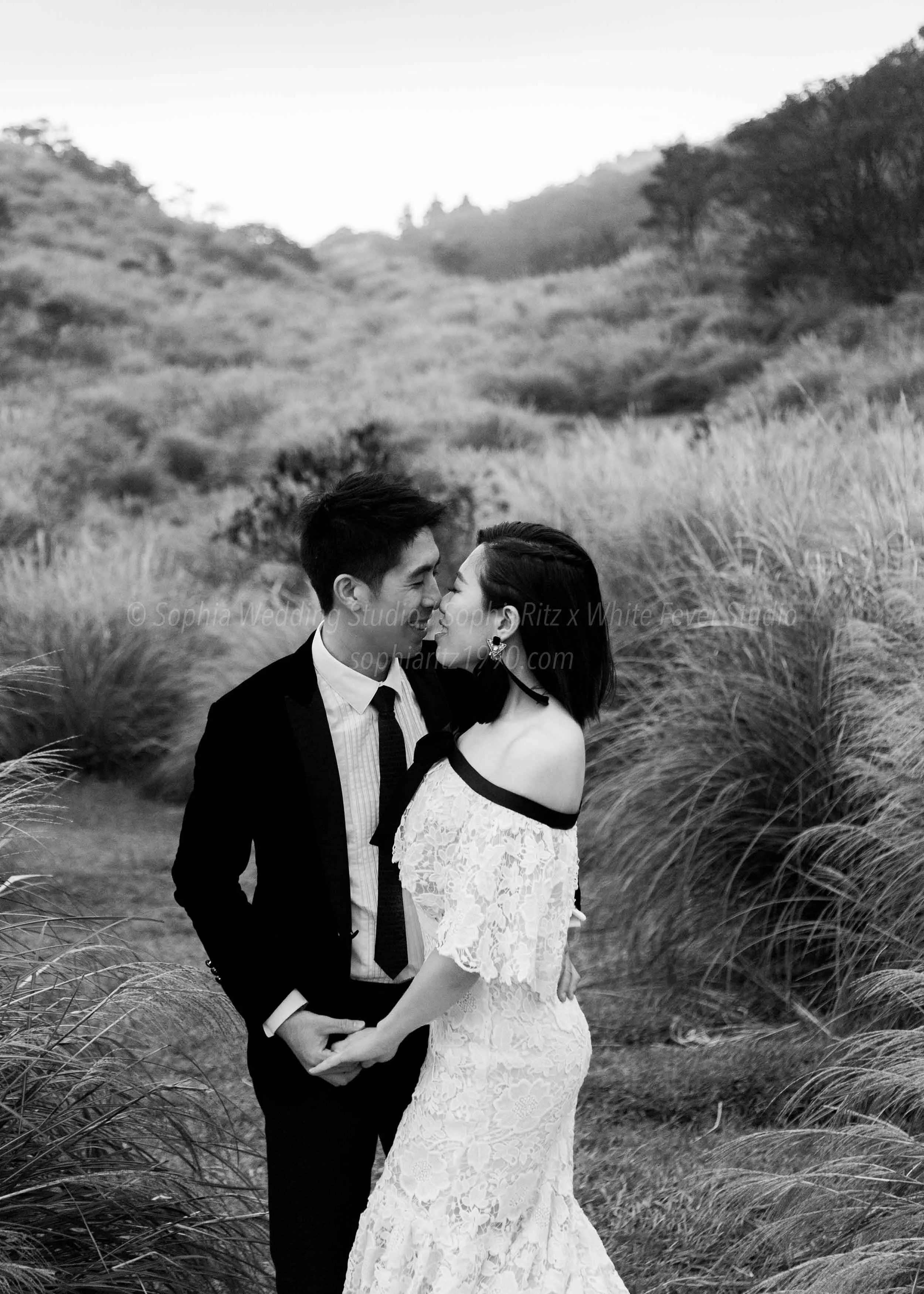  蘇菲雅婚紗-白色狂熱聯名-陽明山-外景-芒草-婚紗照 