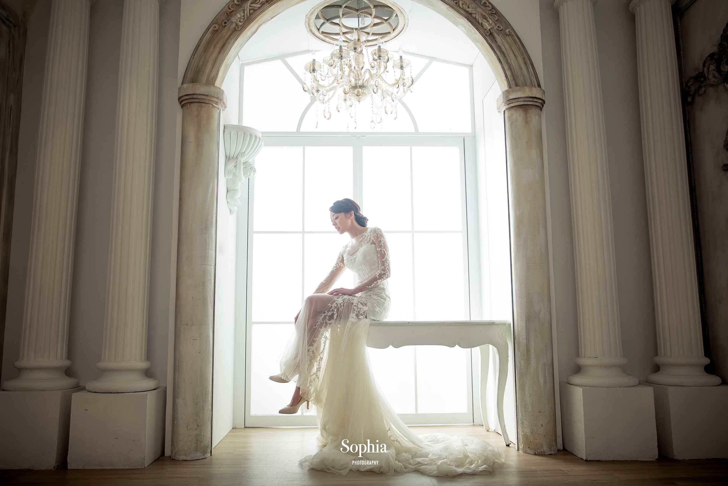  蘇菲雅婚紗-內景婚紗照-棚拍婚紗-歐風婚紗 