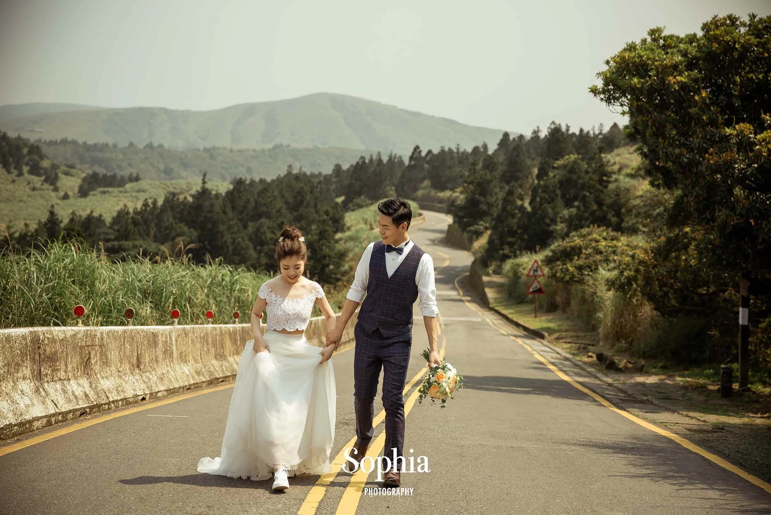 蘇菲雅婚紗-陽明山-公路-外景-婚紗照 