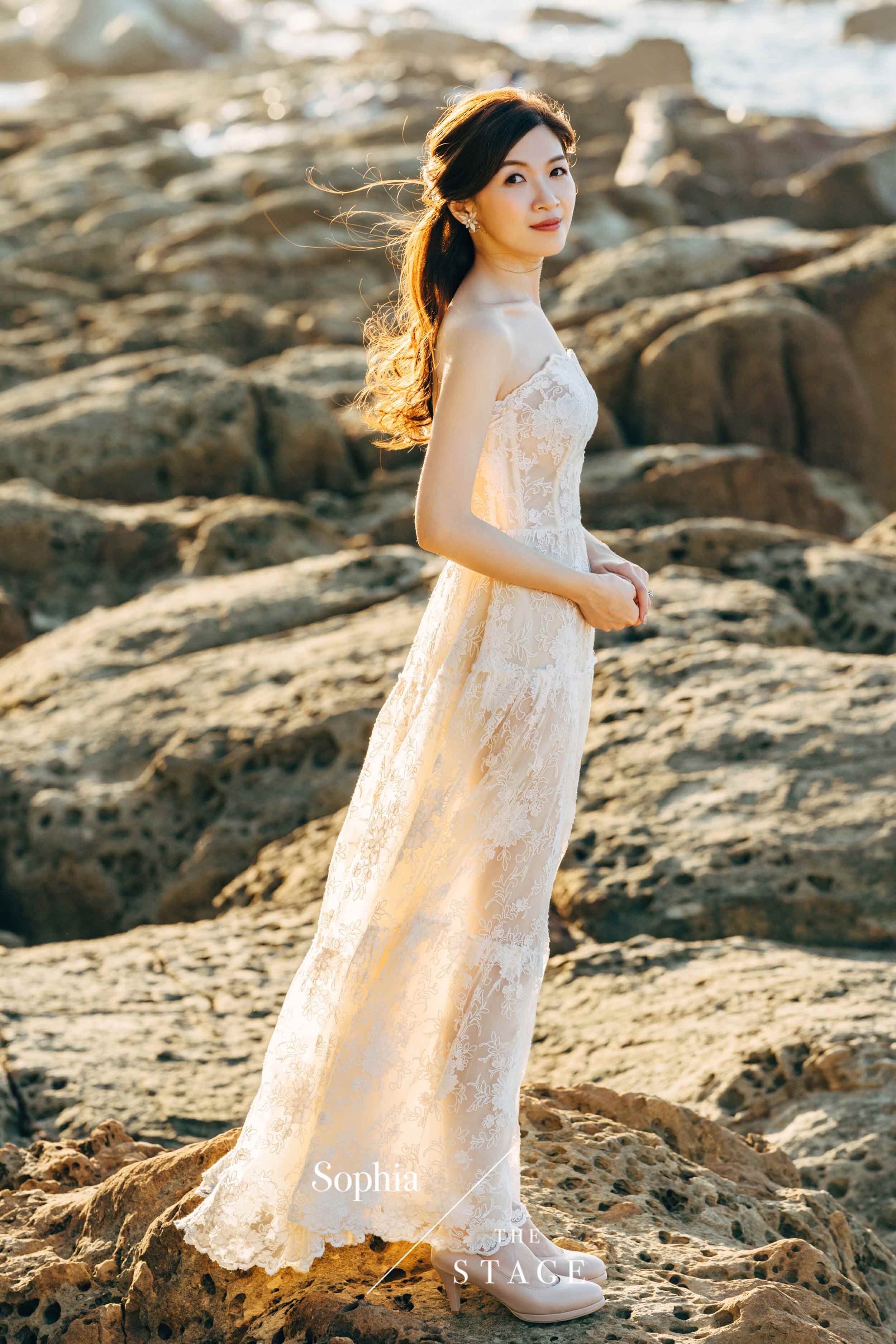  蘇菲雅婚紗-外景-森林-美式婚紗照-風景-龜山島-沿岸-新娘獨照 