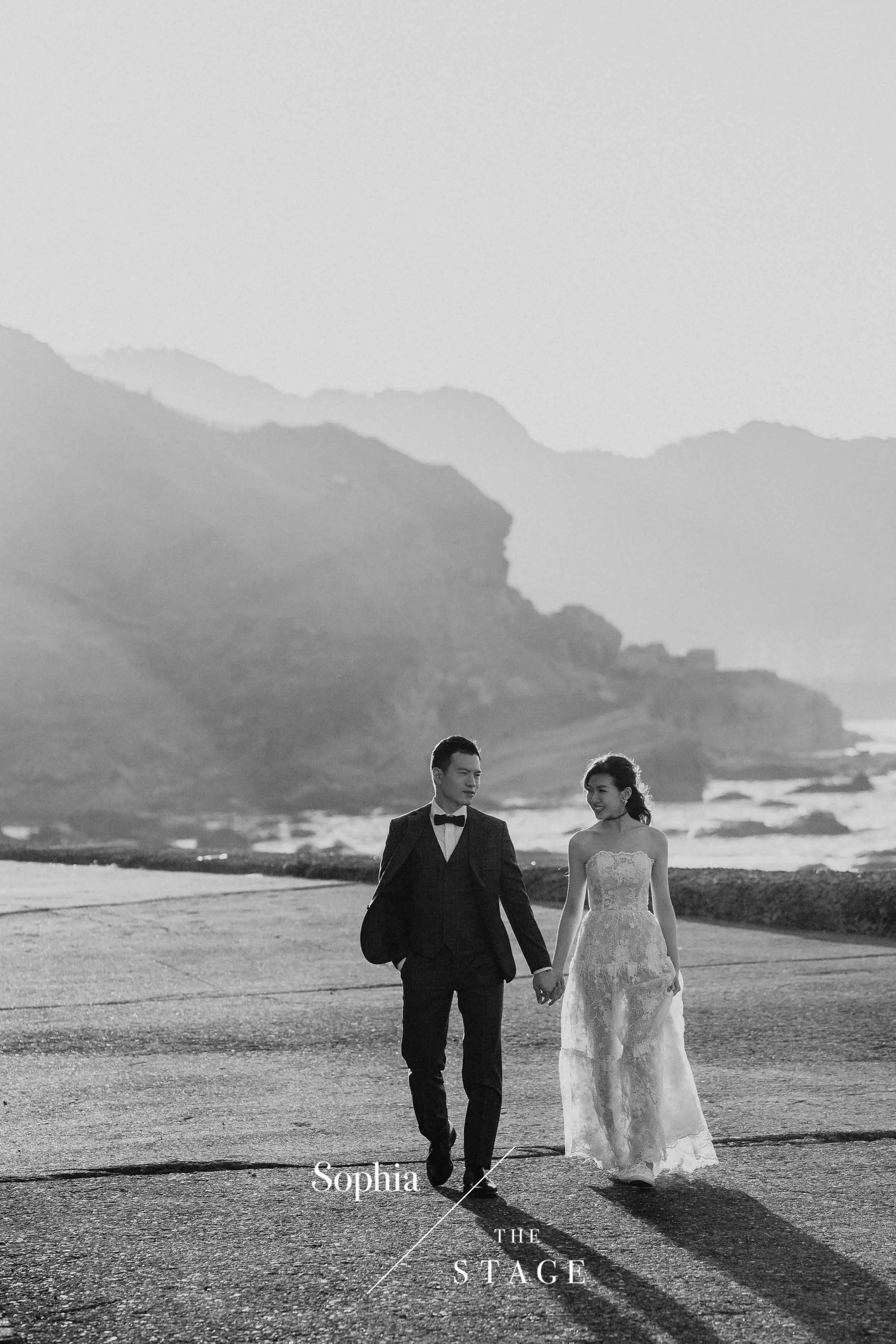  蘇菲雅婚紗-外景-森林-美式婚紗照-風景-龜山島-人物近照-黑白 