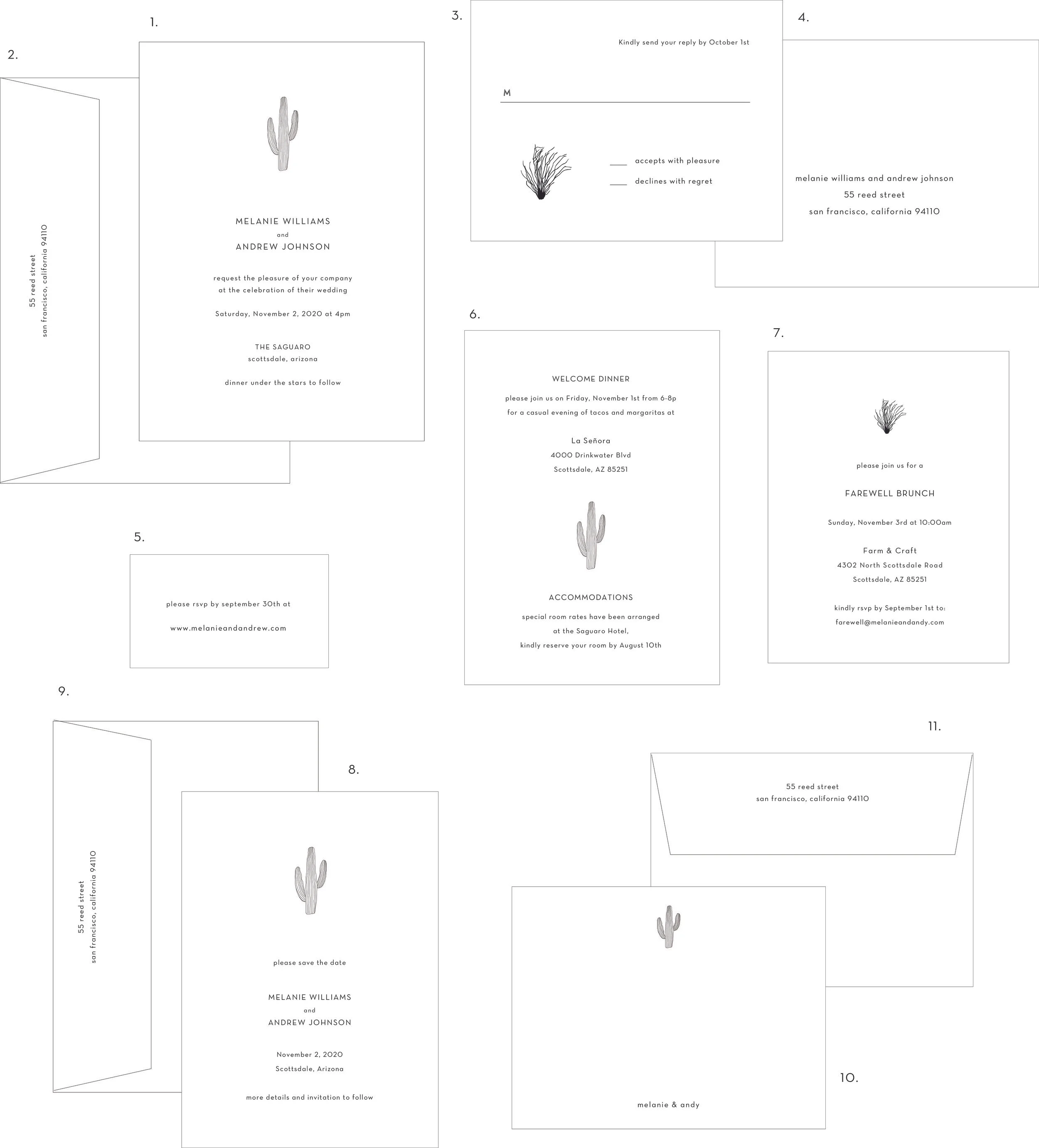 Letterpress Wedding Invitation Desert Style.jpg