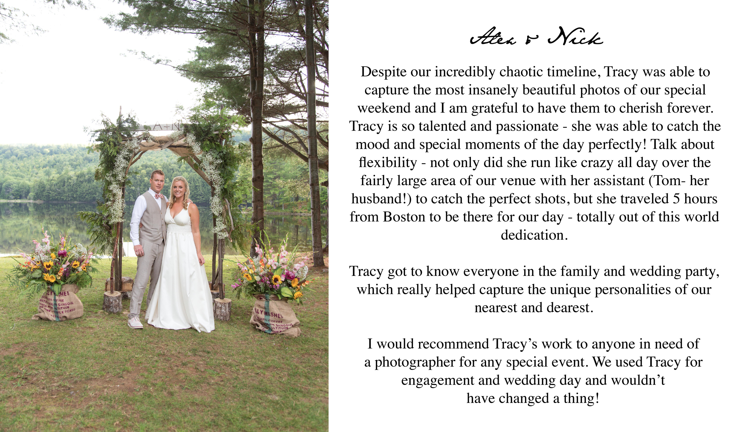 Boston Wedding Photographer 5 Star Review