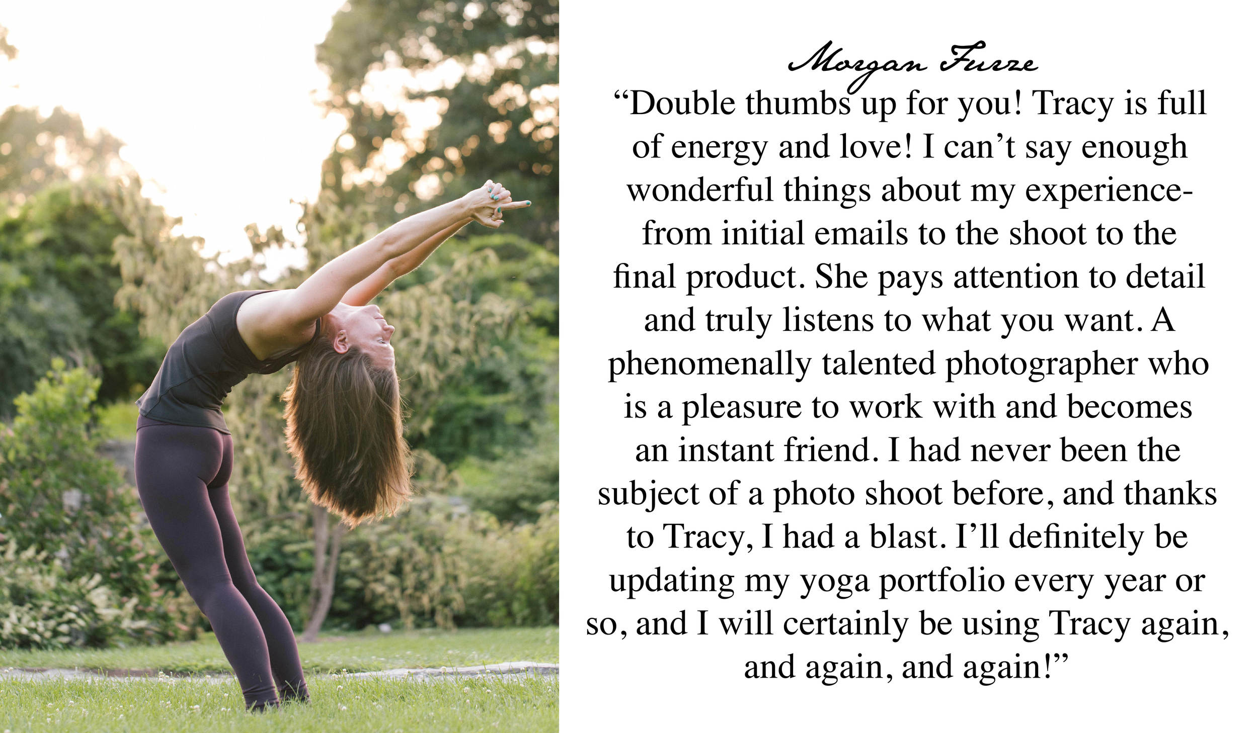 5 Star Reviews from Yoga Teachers and Yoga Studios — Tracy