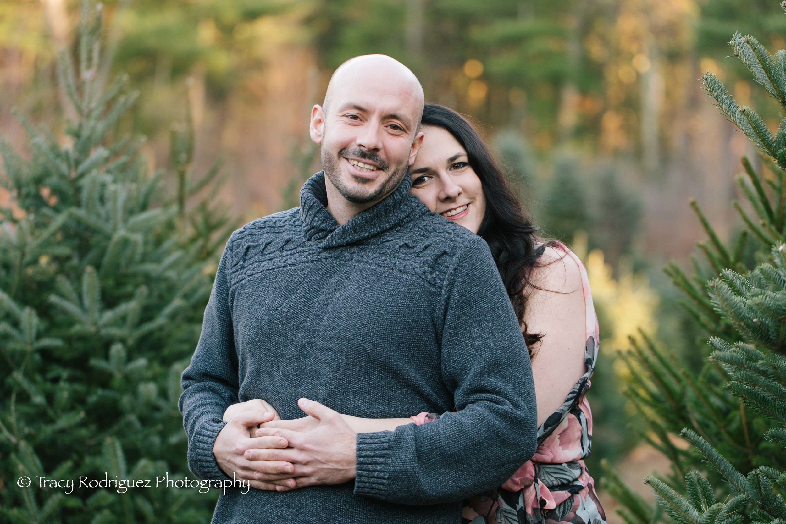 Christmas Tree Farm Engagement Session - Boston Engagement Session by Tracy Rodriguez Photography