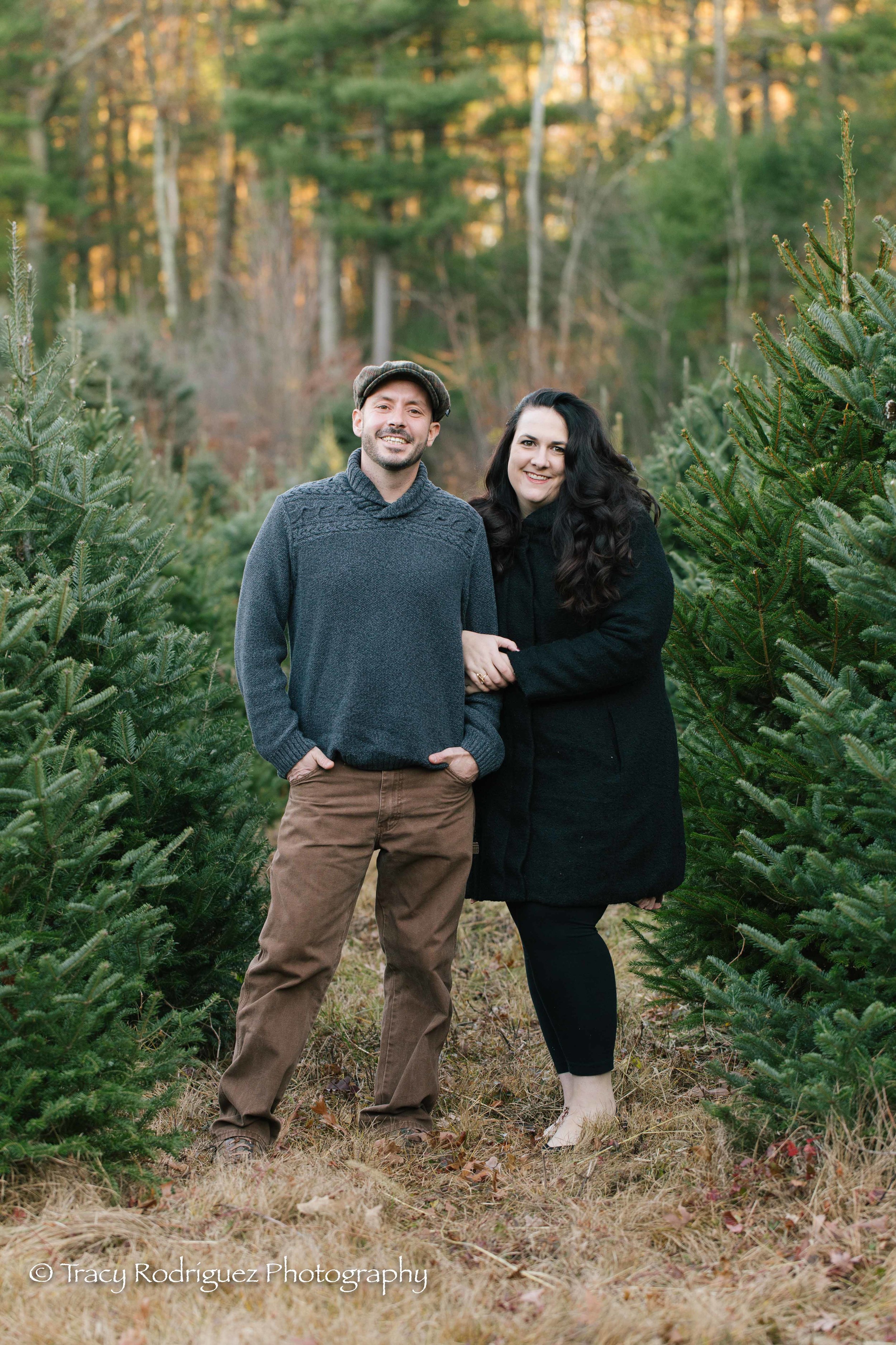 Christmas Tree Farm Engagement Session - Boston Engagement Session by Tracy Rodriguez Photography