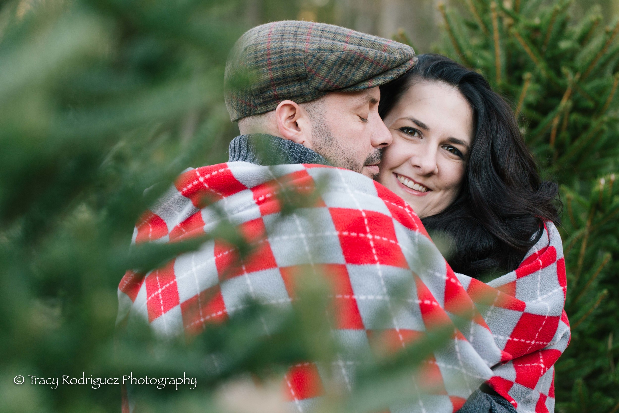 Christmas Tree Farm Engagement Session - Boston Engagement Session by Tracy Rodriguez Photography