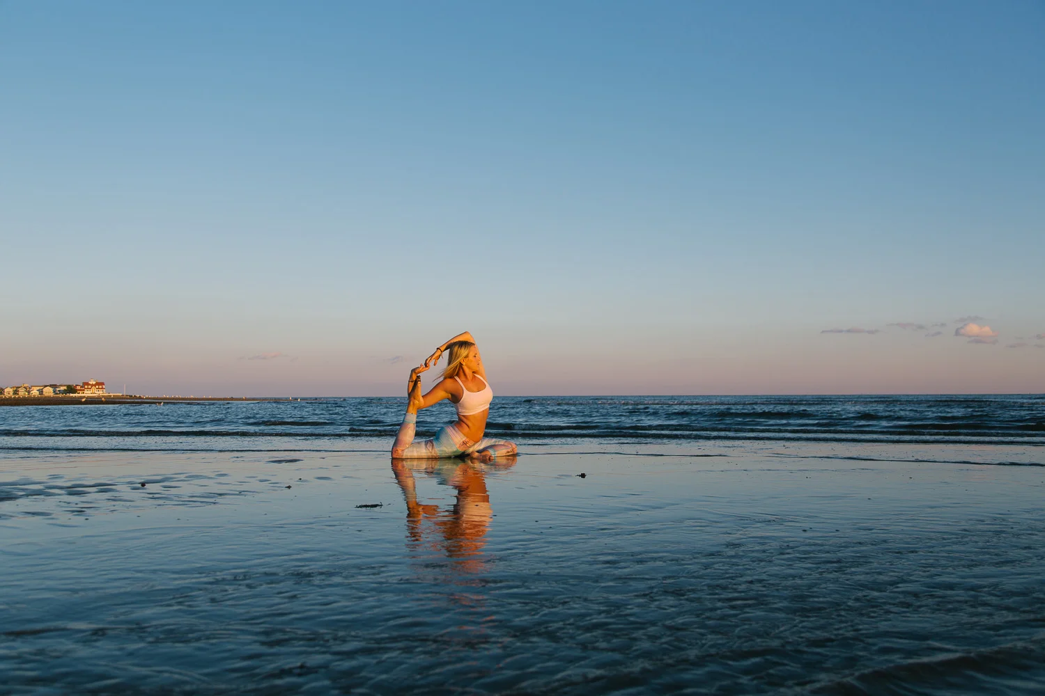 Boston Yoga Photographer - Milford Beach Yoga Photo Shoot
