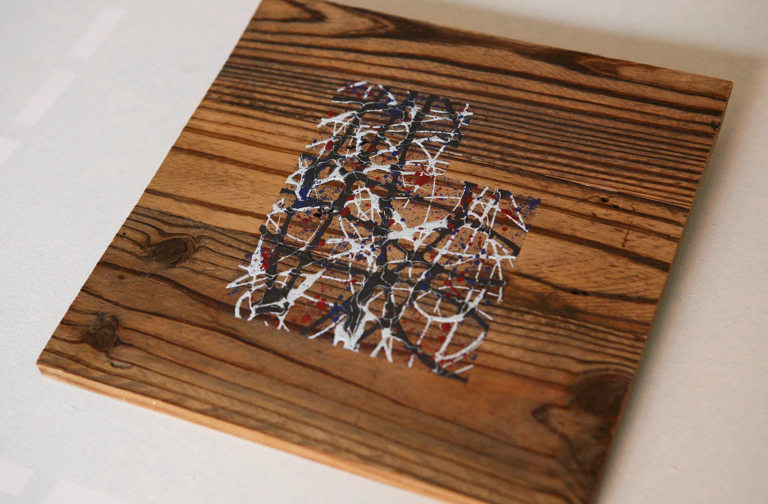  10" x 10" acrylic on reclaimed wood  photograph by  Rebecca Reed   